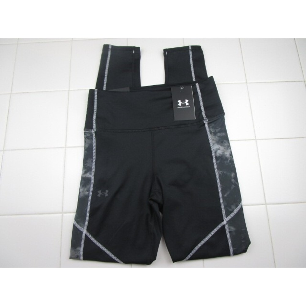Under Armour High Rise Full Length Compression Leggings Black Women's Small